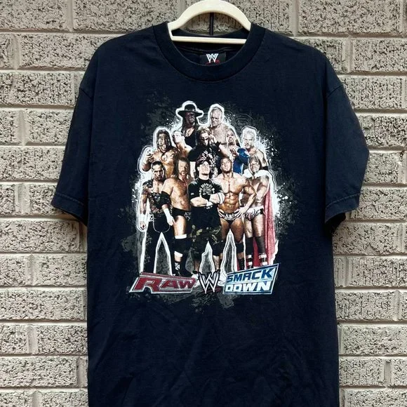 WWE | Shirts | Vintage Y2k 202 Wwe Smackdown Vs Raw Roster T